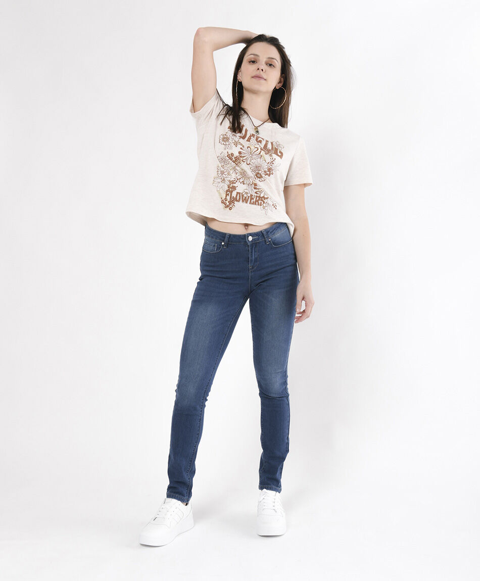 Jeans mujer desgastes skinny fit