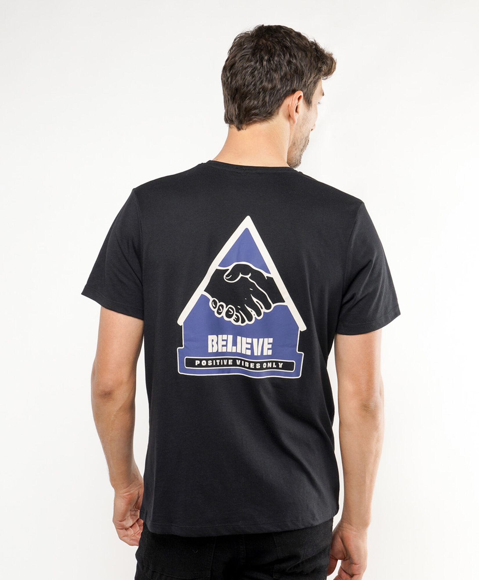 Polera hombre doble estampado believe Polera hombre doble estampado believe