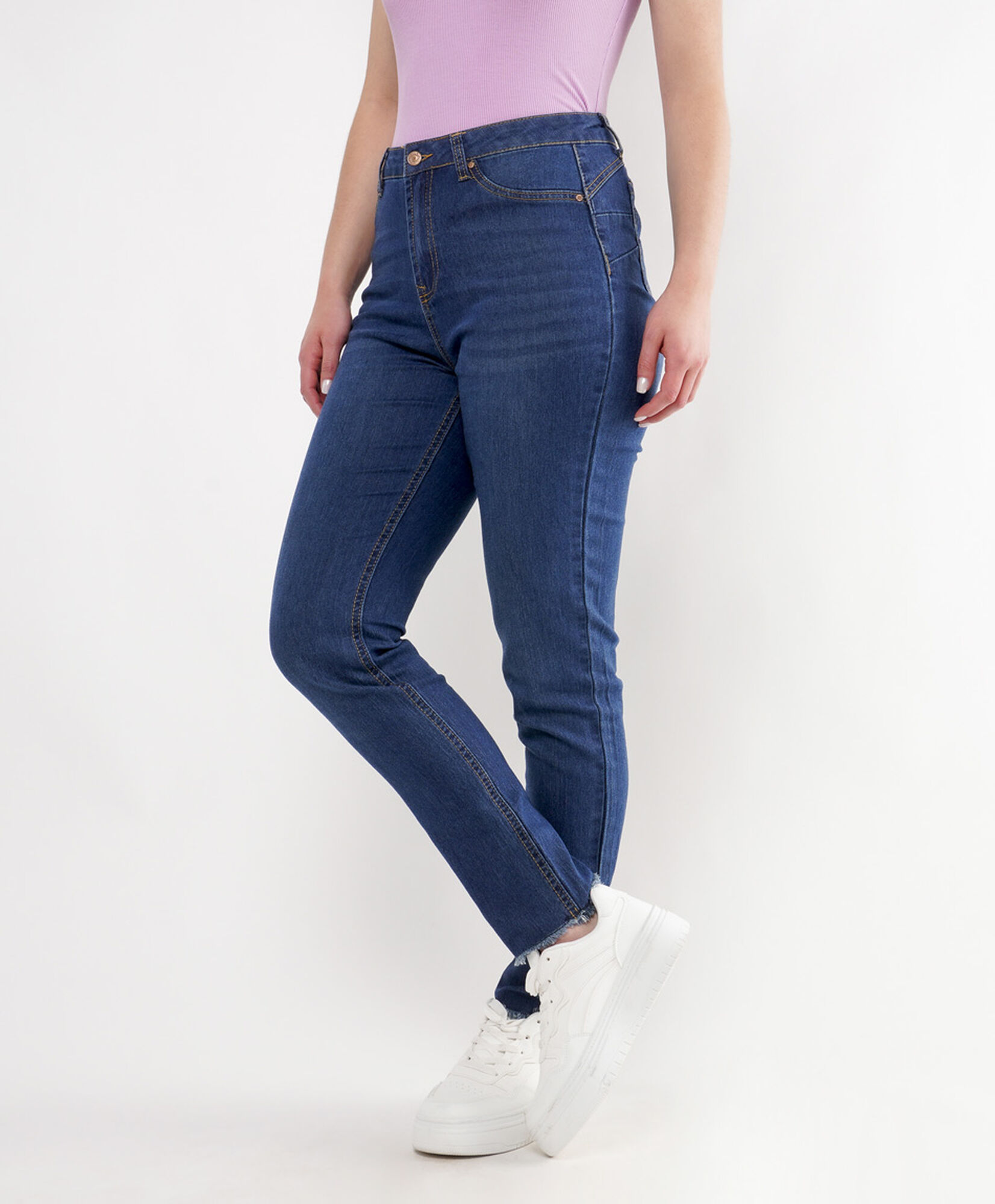 Jeans mujer basta desflecada skinny fit Jeans mujer basta desflecada skinny fit
