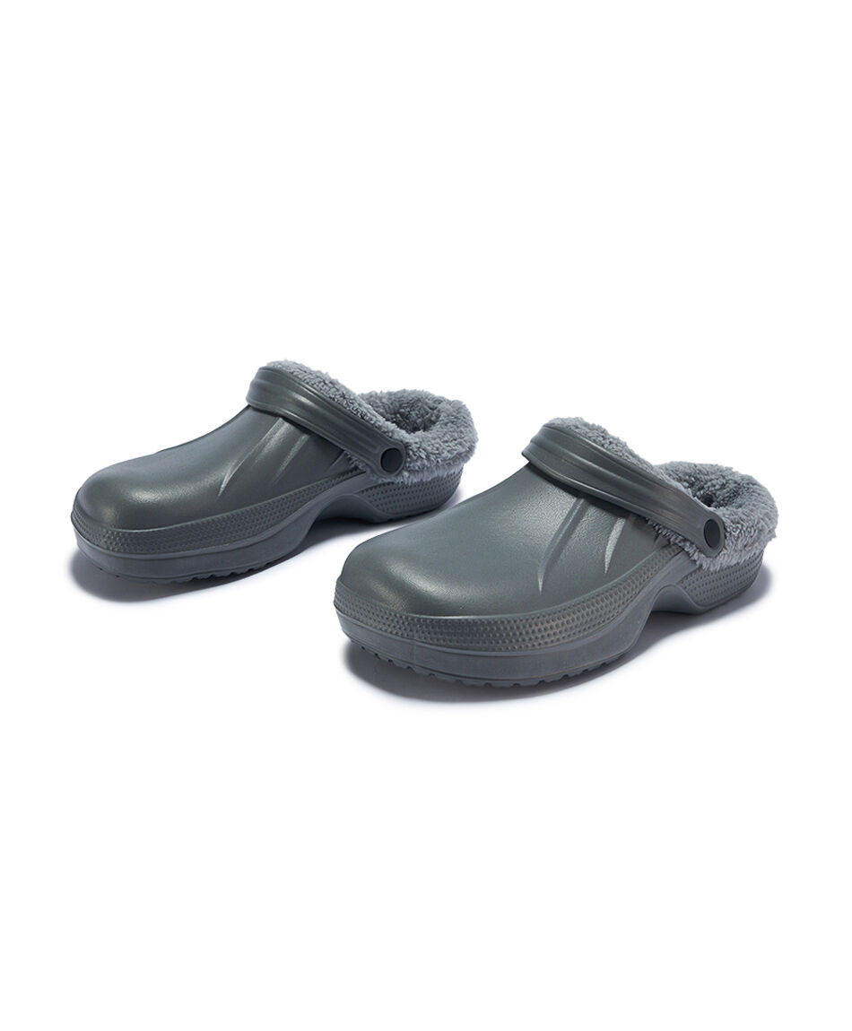 Sandalia hombre forrada gris