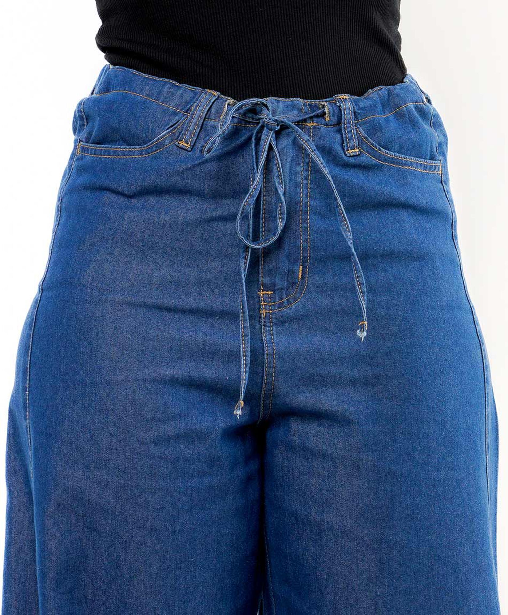 Pantalón mujer tencel lazo wide Pantalón mujer tencel lazo wide