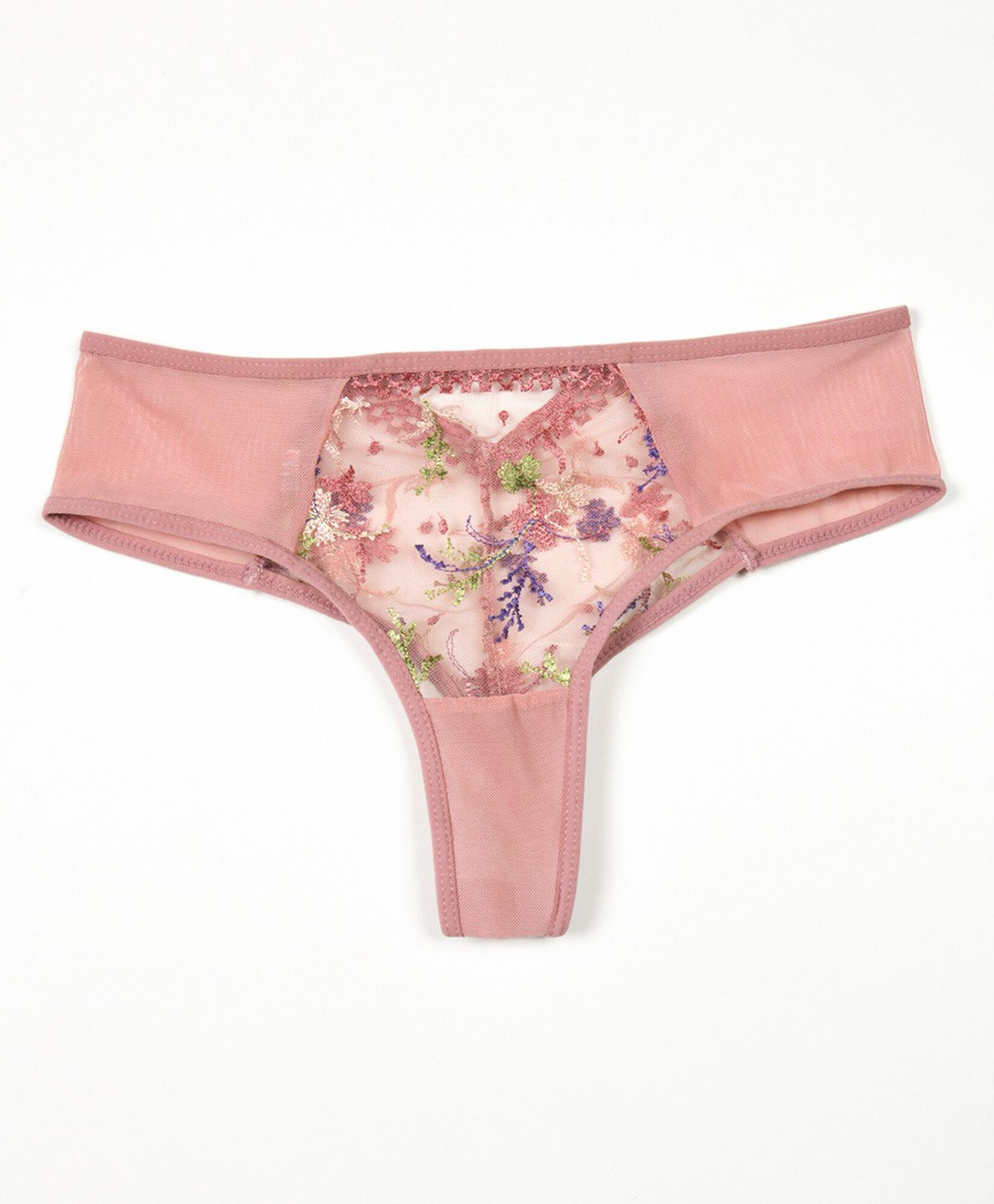 Pantaleta mujer malla flores bordadas Pantaleta mujer malla flores bordadas