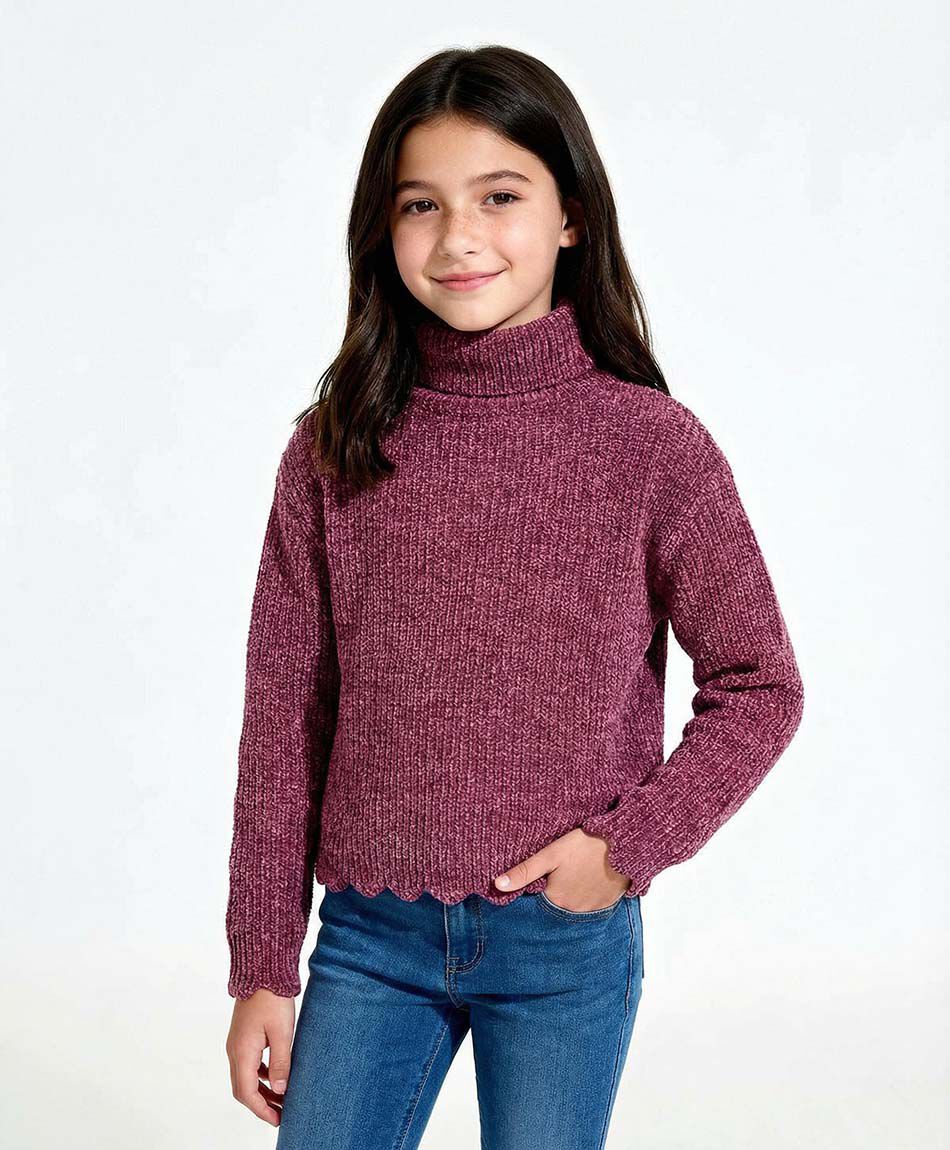 Sweater ni&ntilde;a beatle texturizado