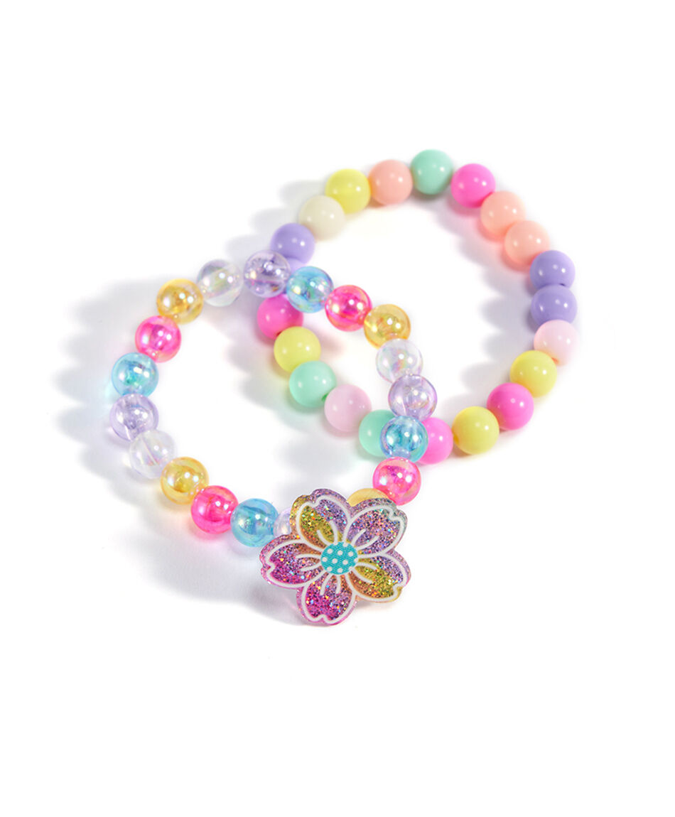 Set 2 pulseras infantil flor