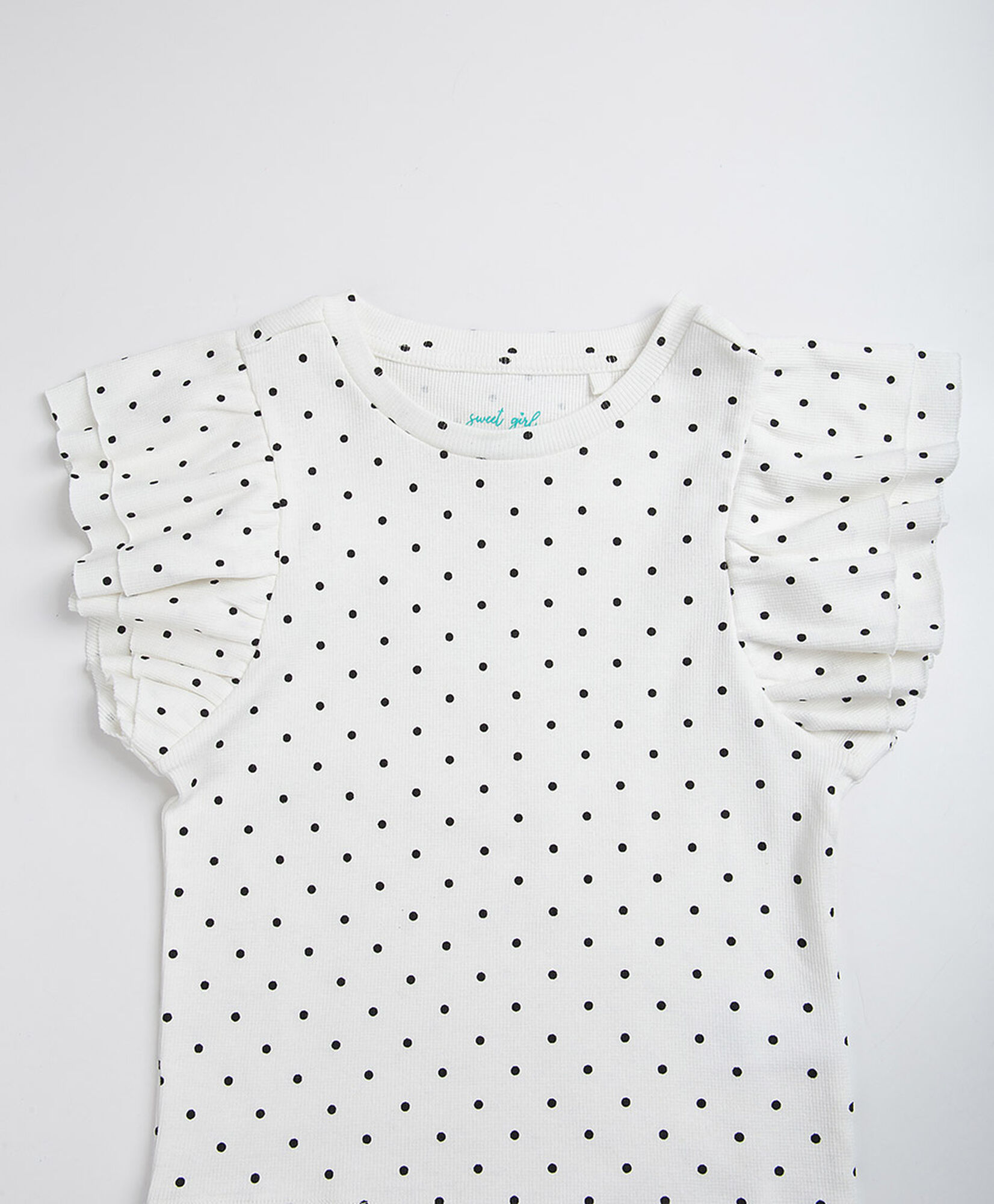 Polera niña acanalada puntos Polera niña acanalada puntos