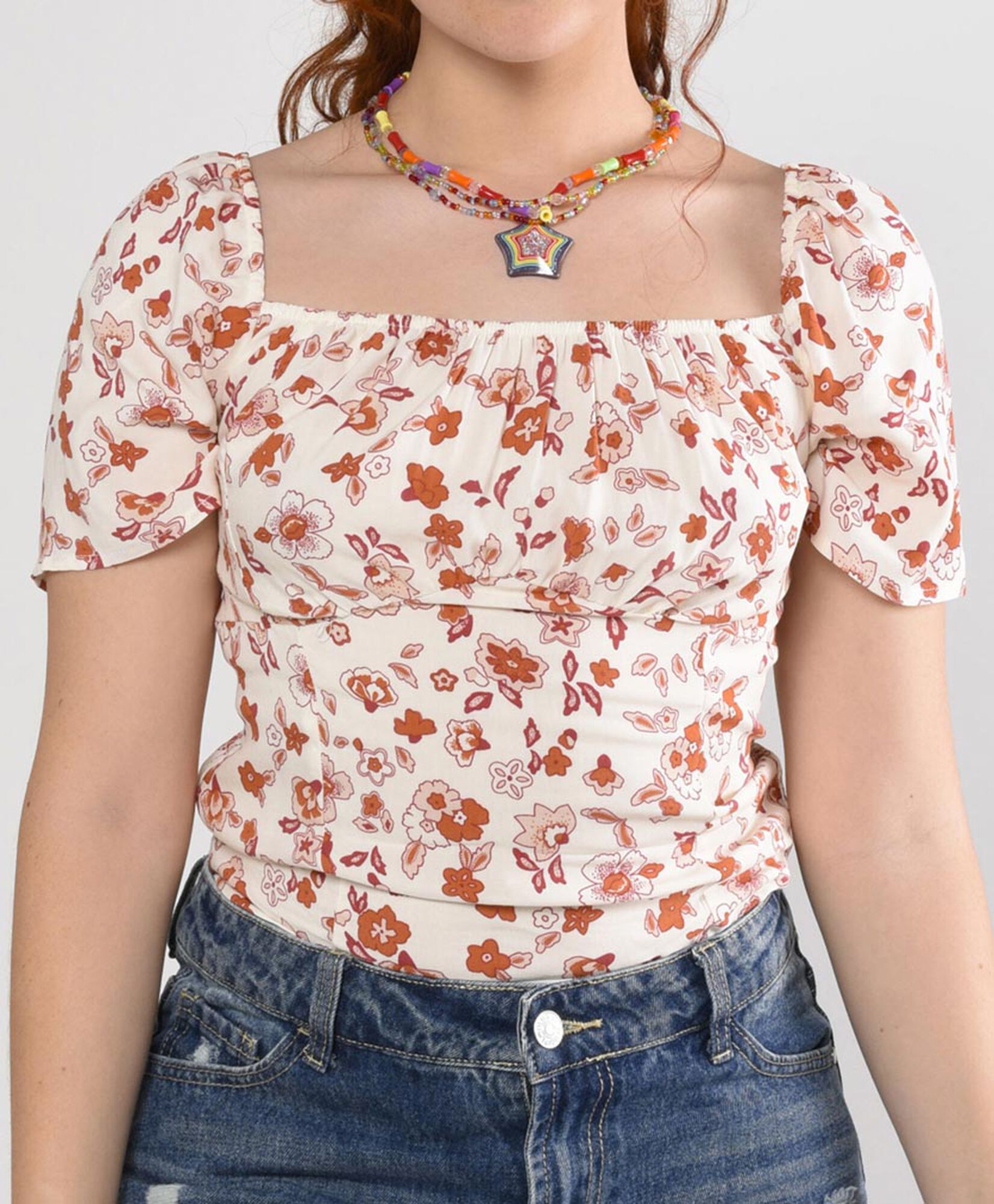 Blusa mujer espalda elasticada Blusa mujer espalda elasticada