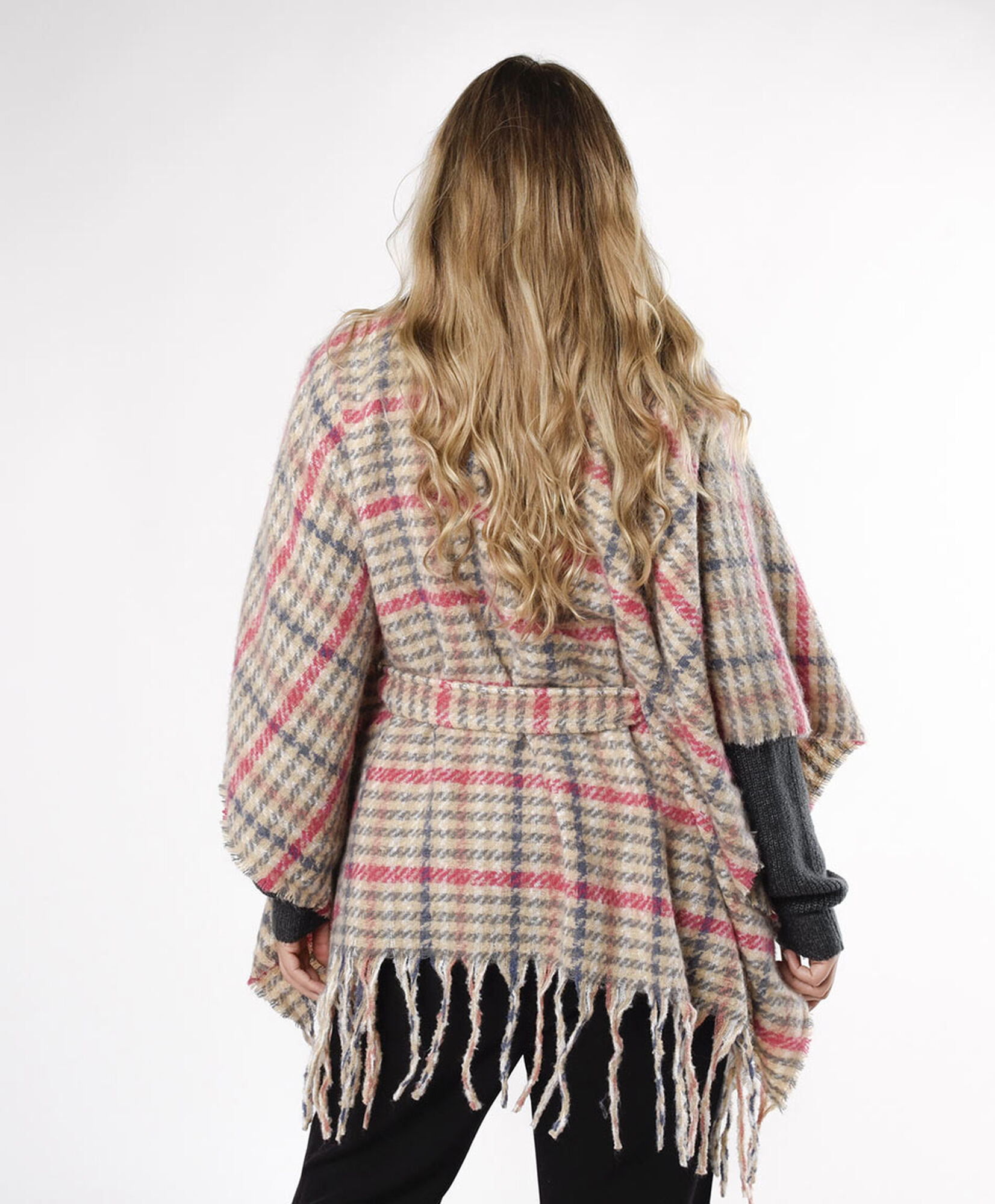 Poncho mujer lazo cinturón Poncho mujer lazo cinturón