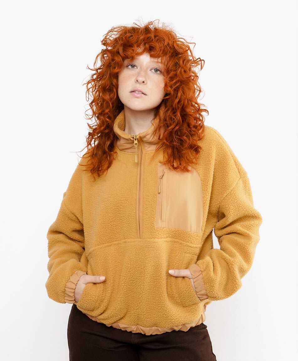 Polar mujer teddy mostaza