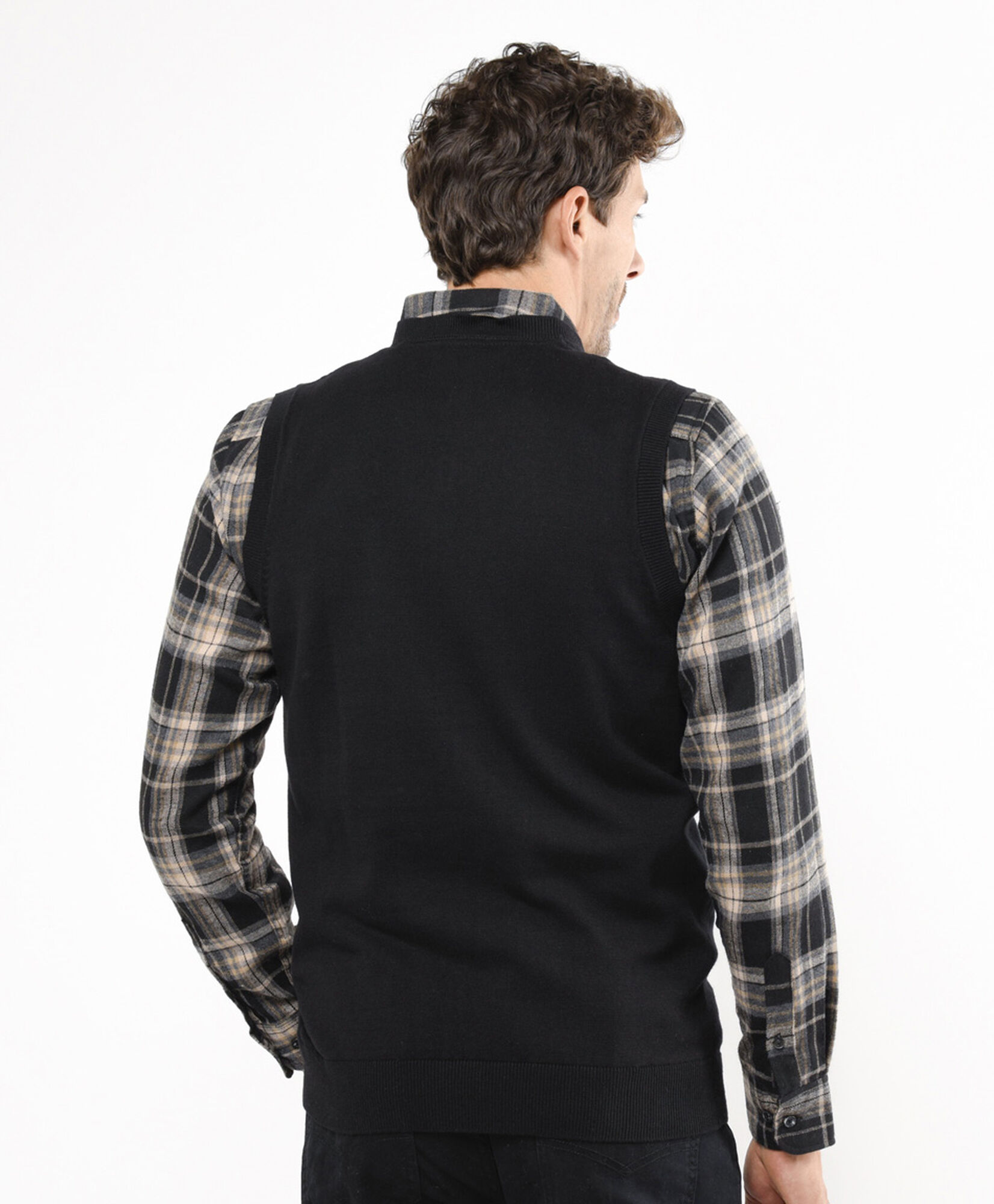 Sweater hombre sin mangas negro Sweater hombre sin mangas negro