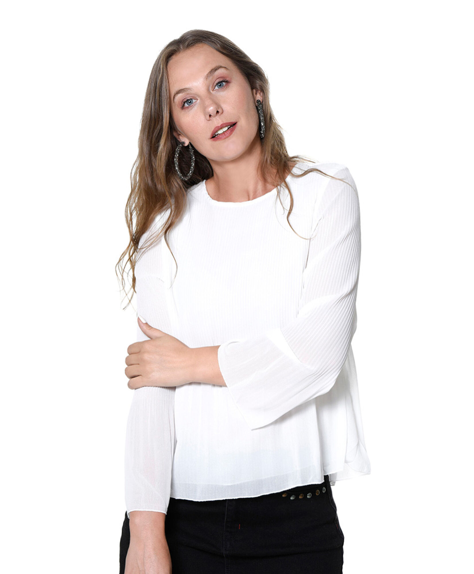 Blusa fantasia plisado Blusa fantasia plisado