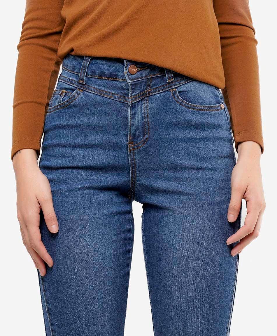 Jeans mujer flare azul