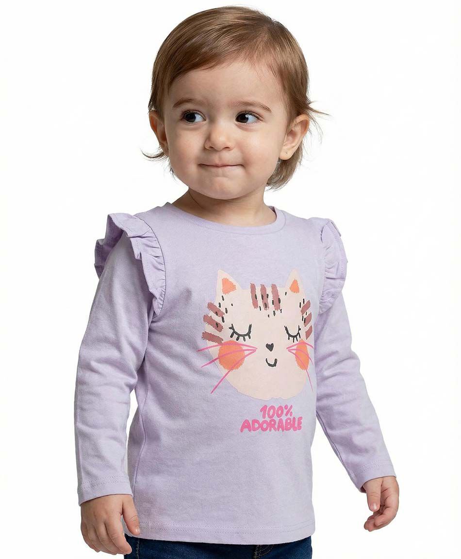 Polera beb&eacute; estampado adorable