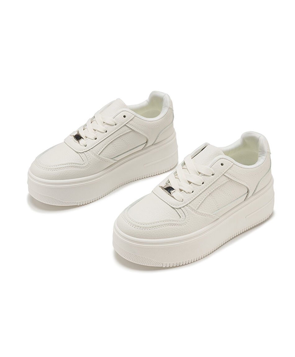 Zapatilla mujer blanca plataforma