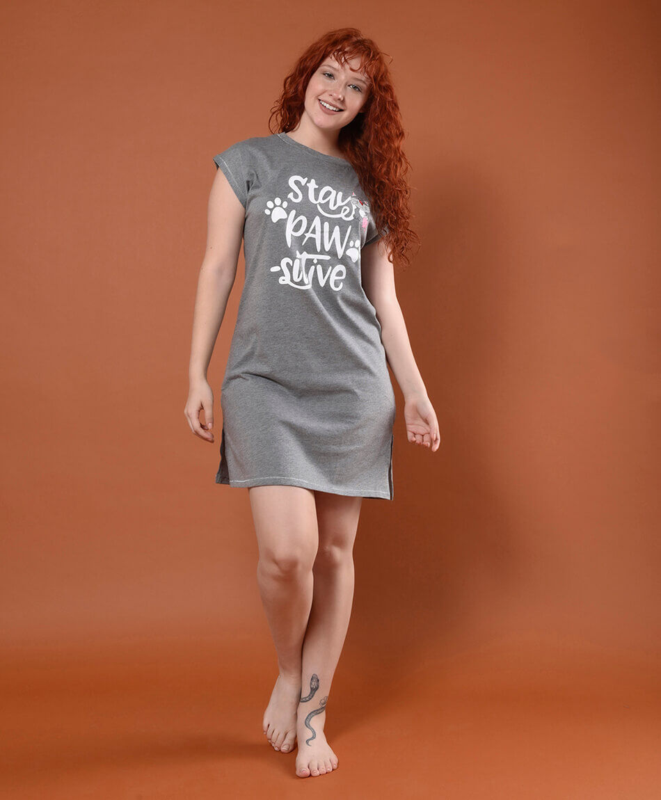 Camisola corta mujer estampado gato