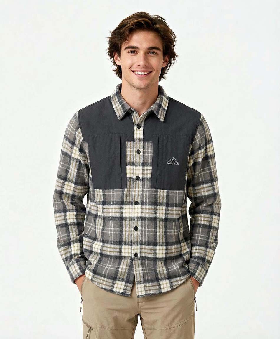 Chaqueta hombre franela escoses