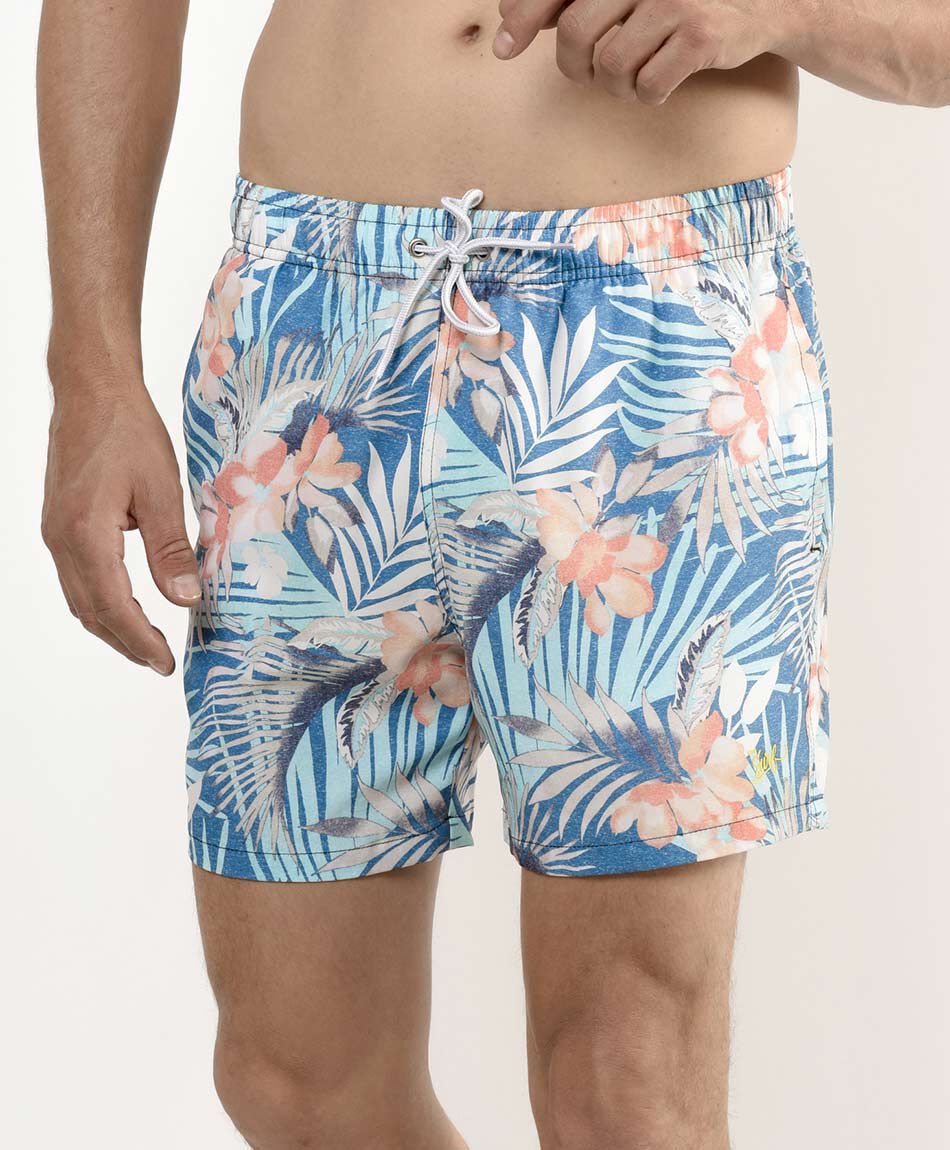 Traje de ba&ntilde;o hombre floreado tropical