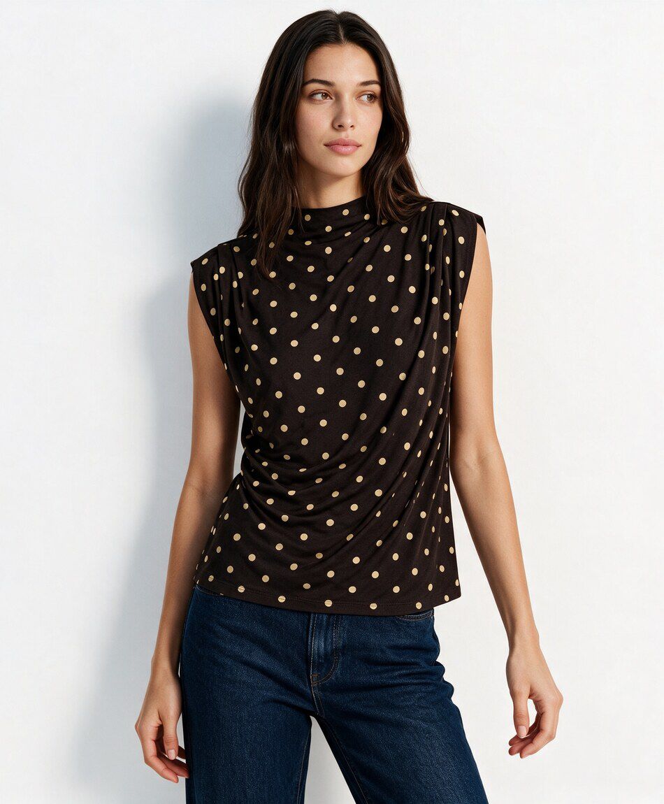 Polera mujer elegante puntos