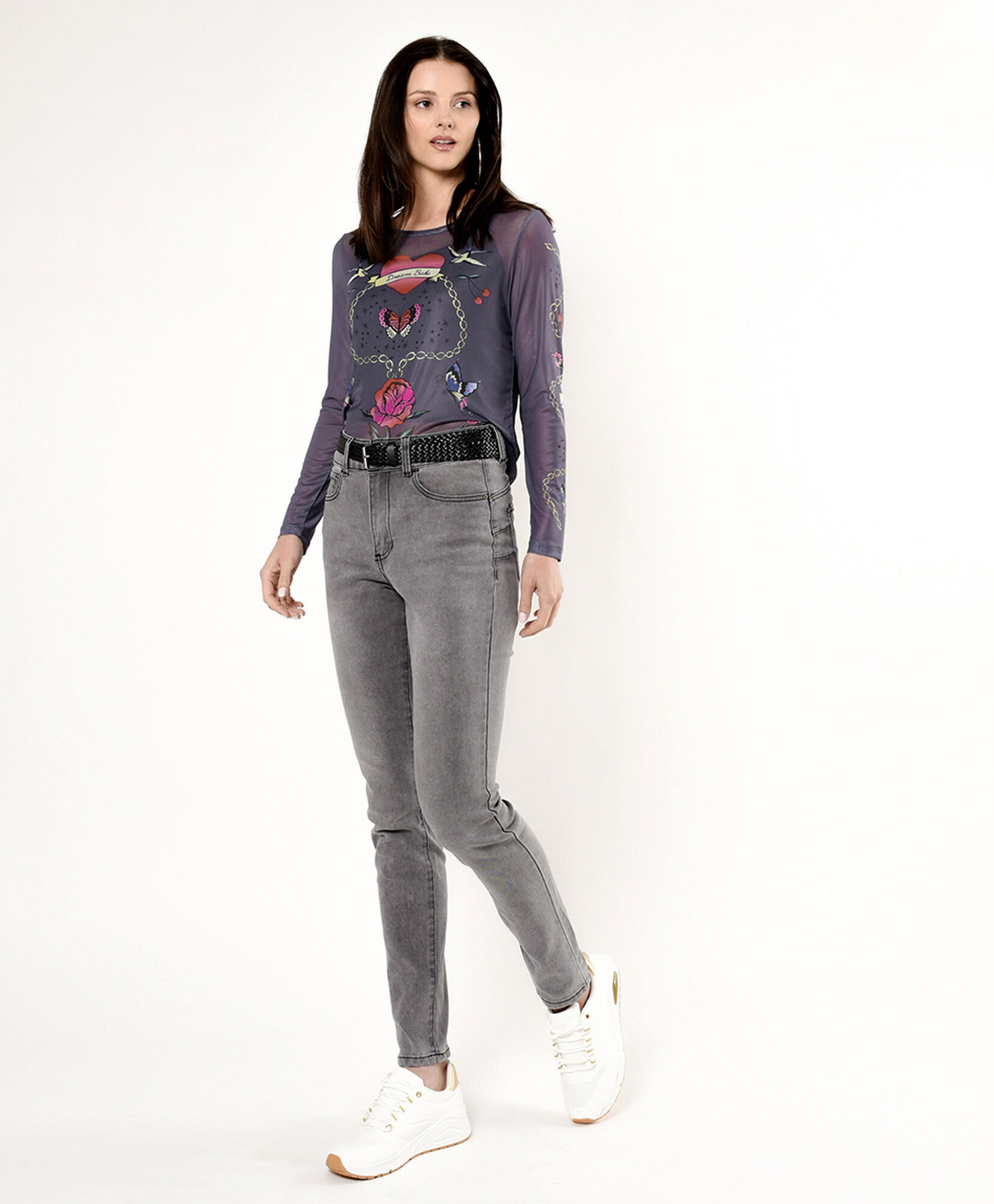 Jeans mujer gris skinny fit Jeans mujer gris skinny fit