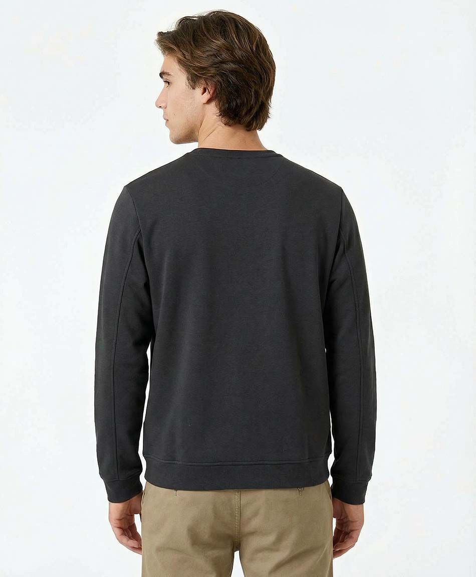 Poler&oacute;n hombre cuello redondo black