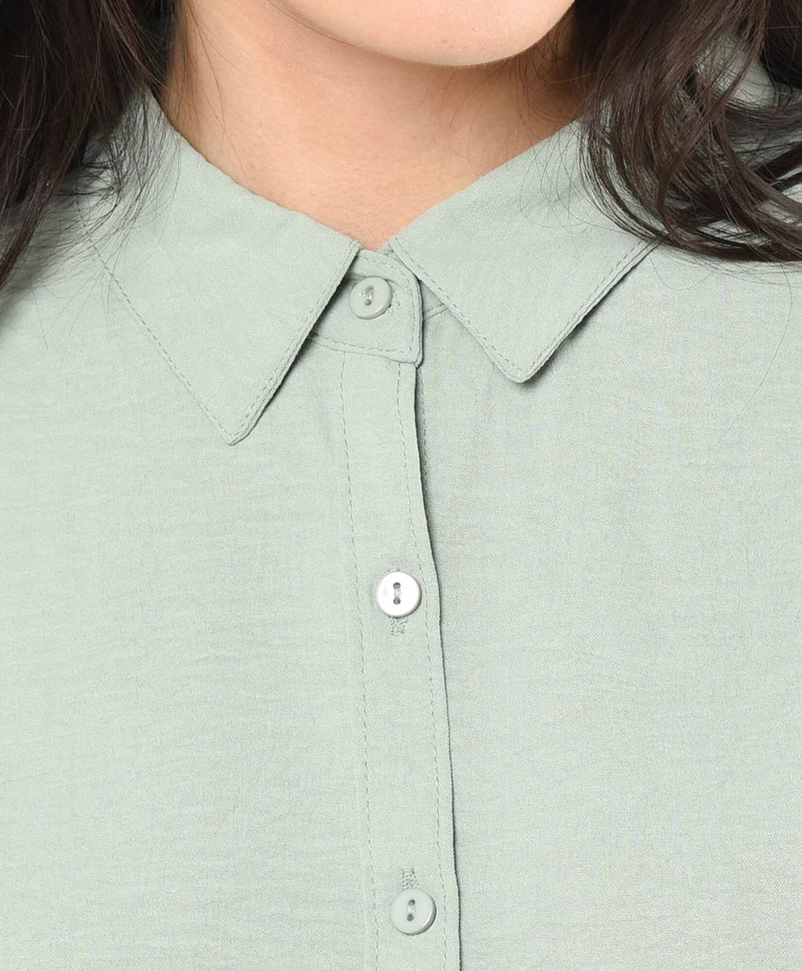 Blusa mujer camisera verde Blusa mujer camisera verde