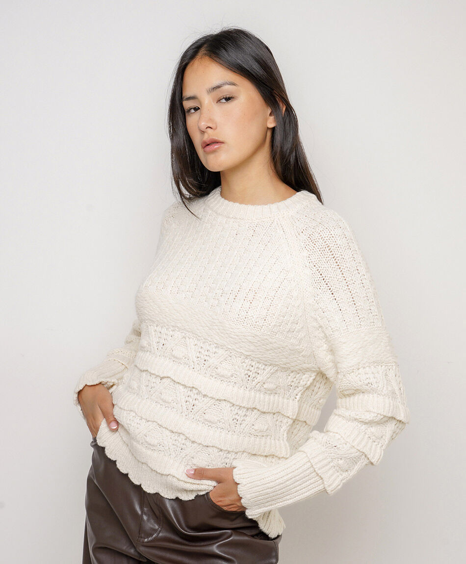 Sweater mujer estilo tejido vuelos