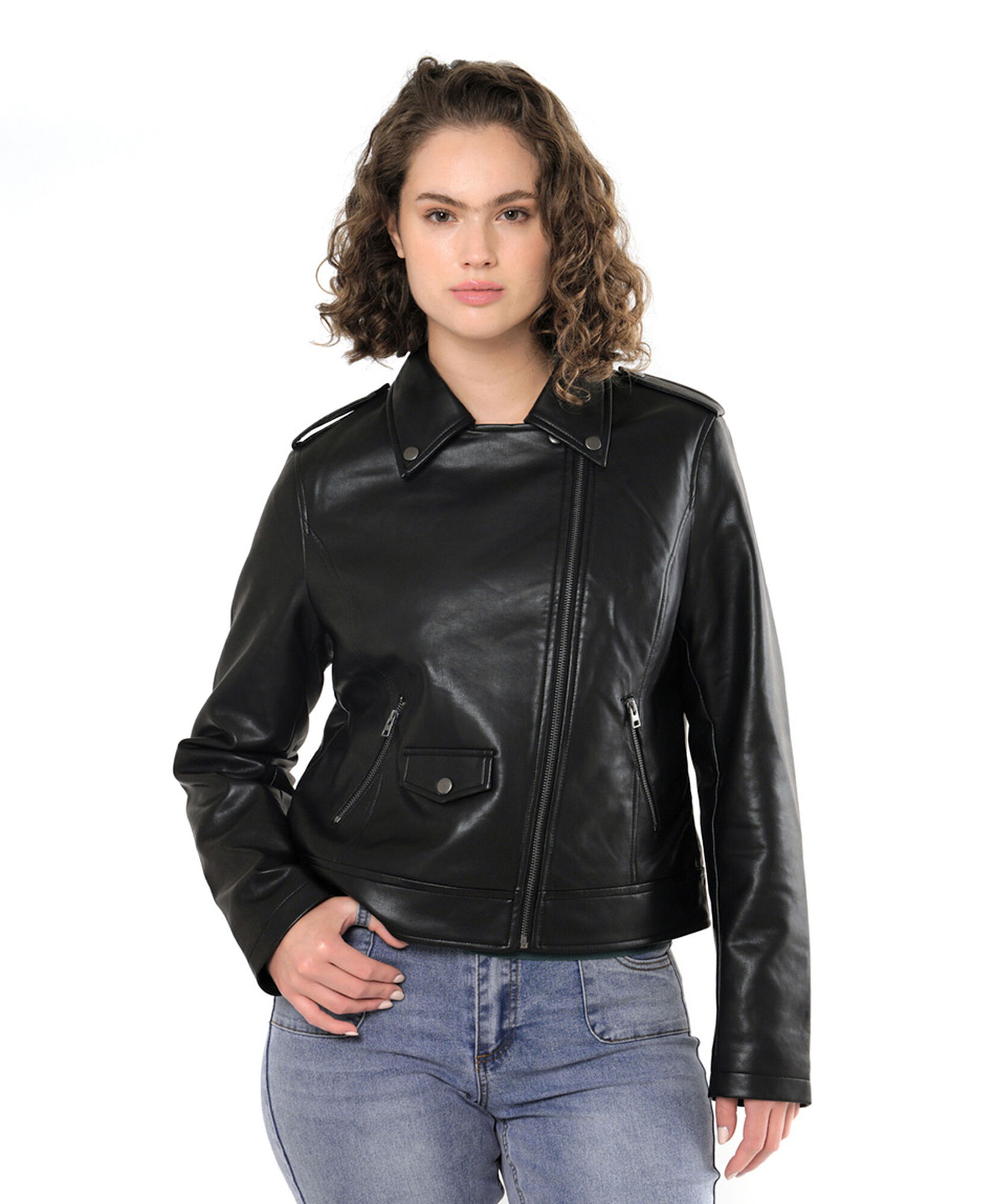 Chaqueta mujer biker cruzada Chaqueta mujer biker cruzada