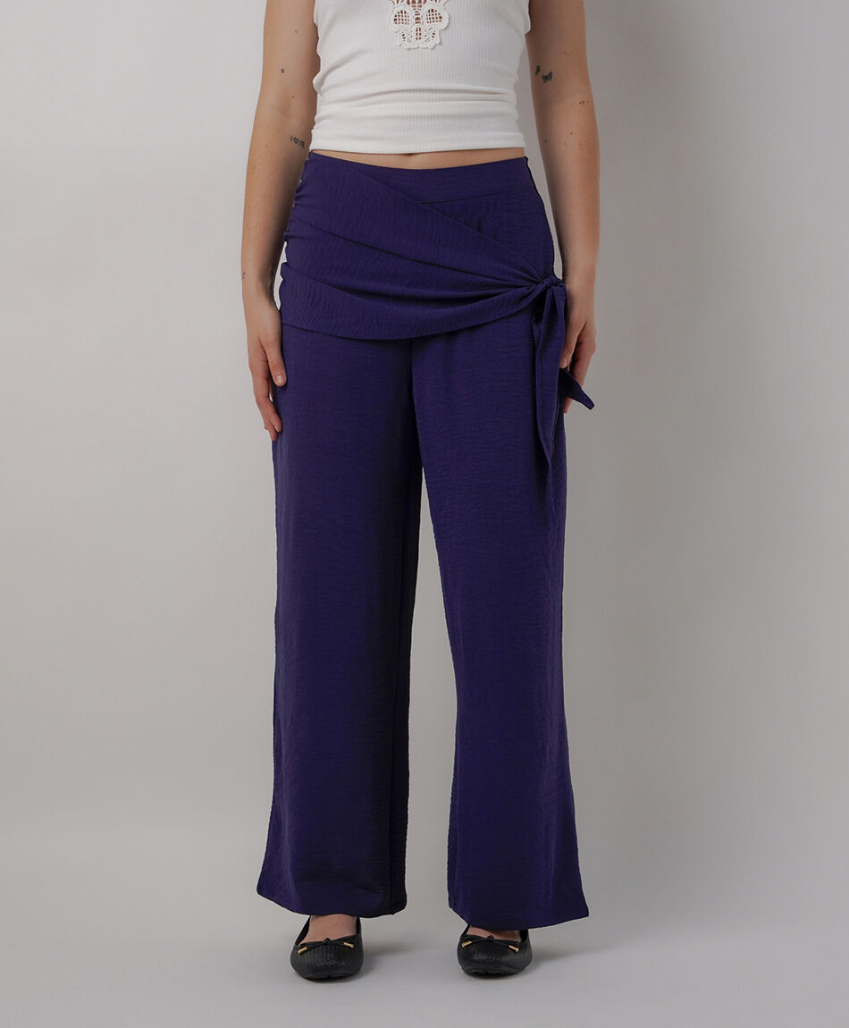 Pantal&oacute;n mujer pareo lazo
