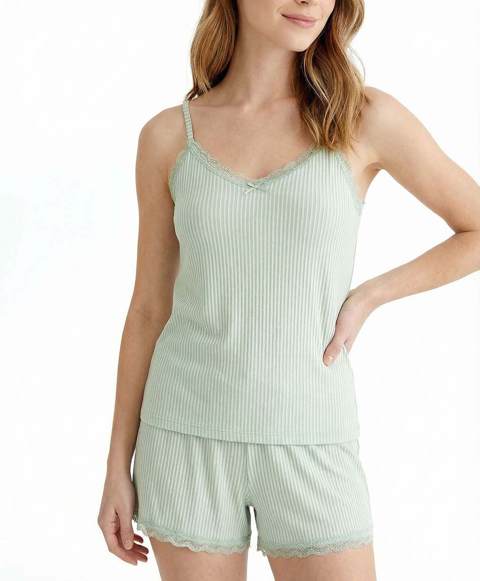 Baby doll mujer rayas green