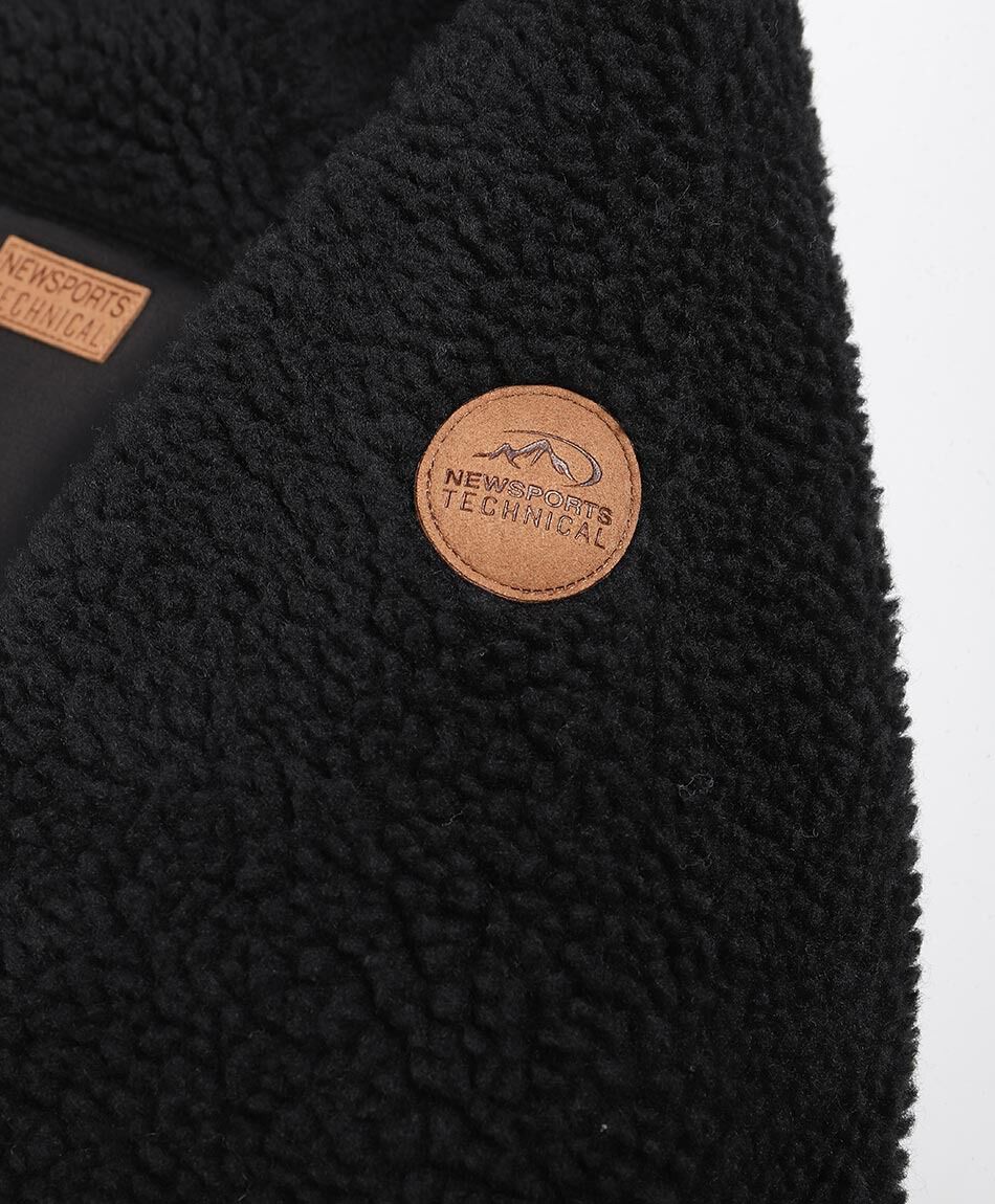 Chaqueta deportiva hombre sherpa negro