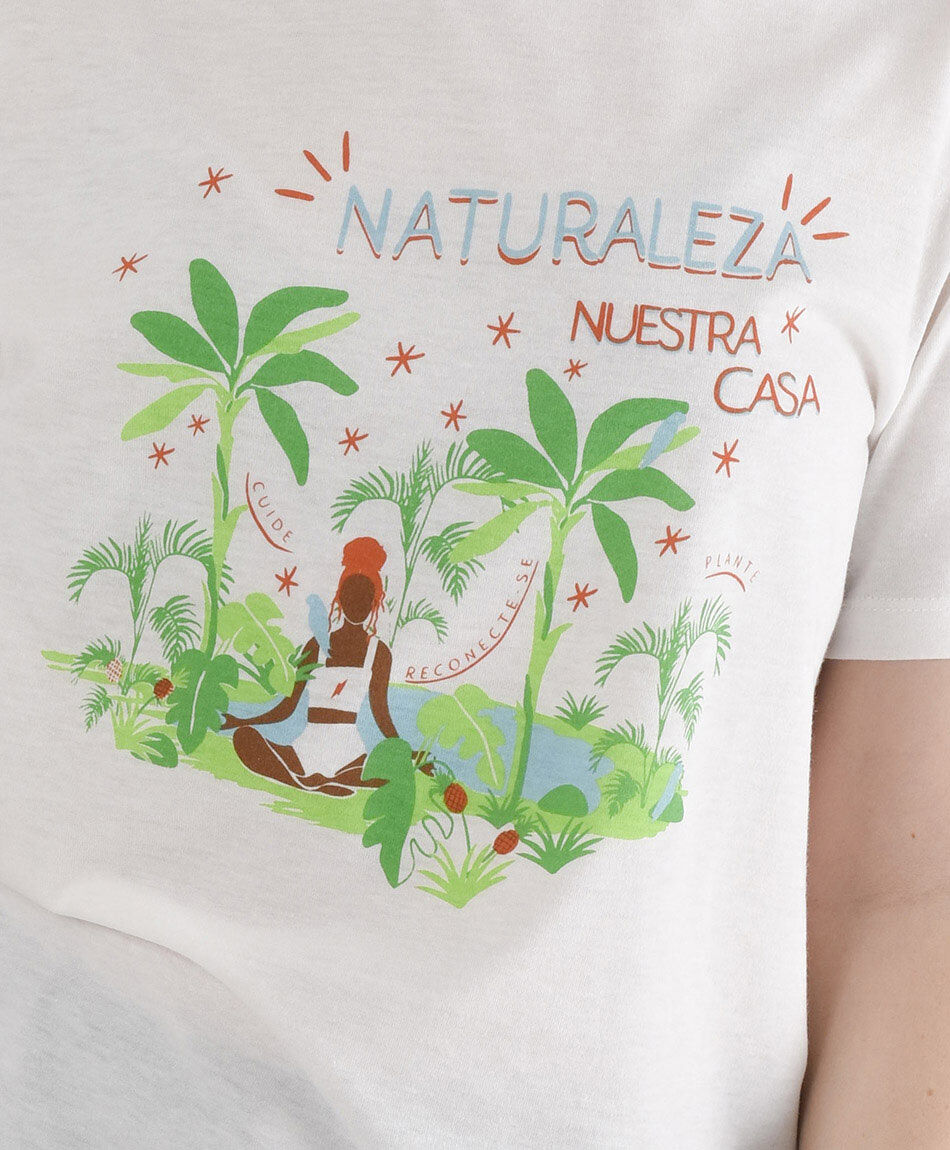 Polera mujer estampado naturaleza