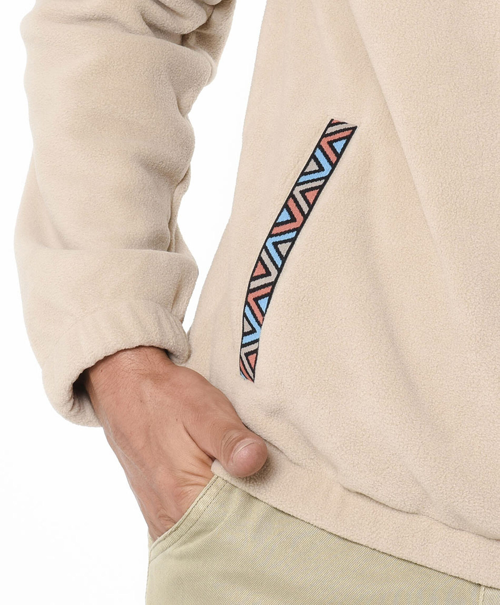 Polerón hombre polar bicolor medio cierre Polerón hombre polar bicolor medio cierre