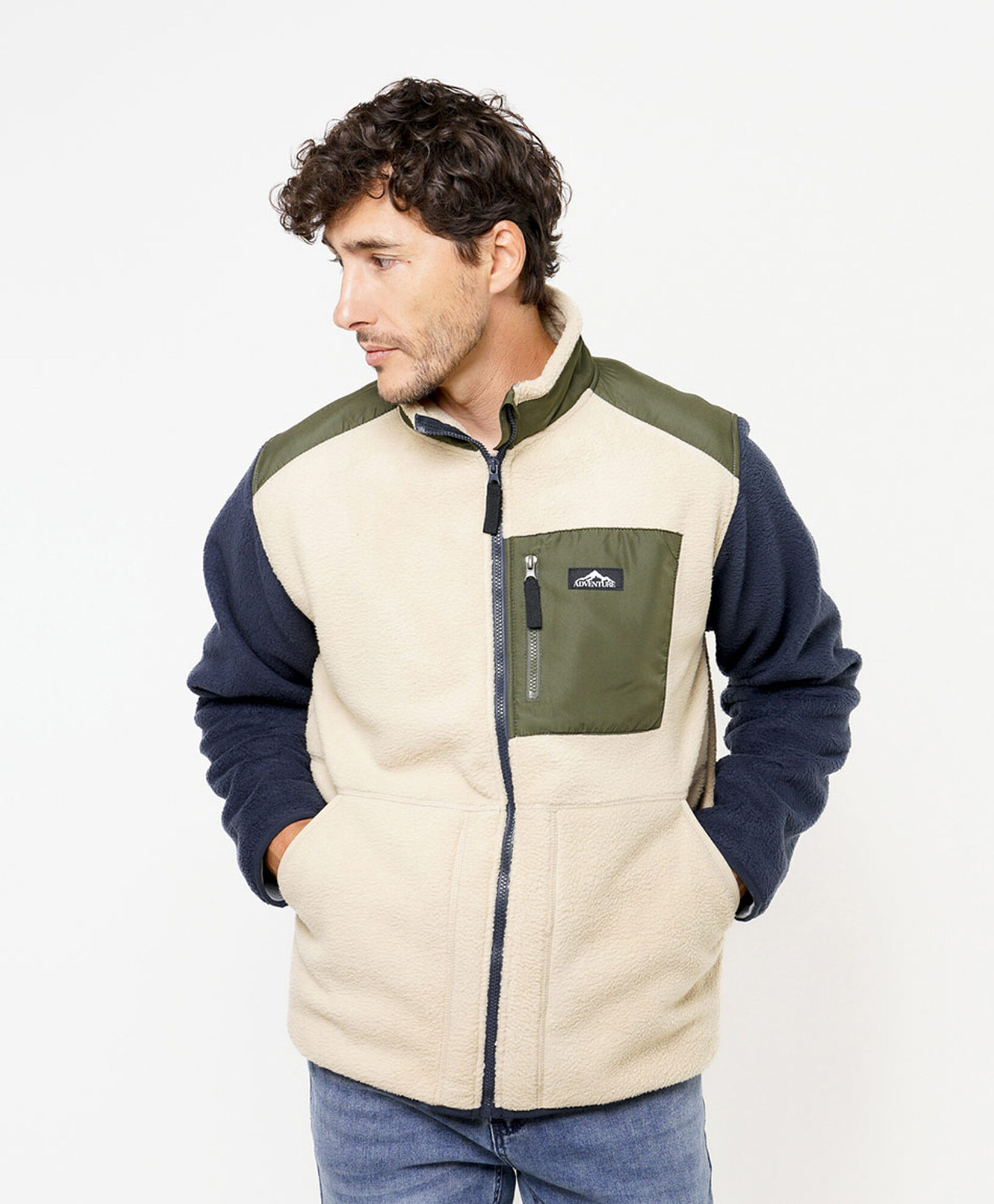 Chaqueta hombre polar tricolor Chaqueta hombre polar tricolor