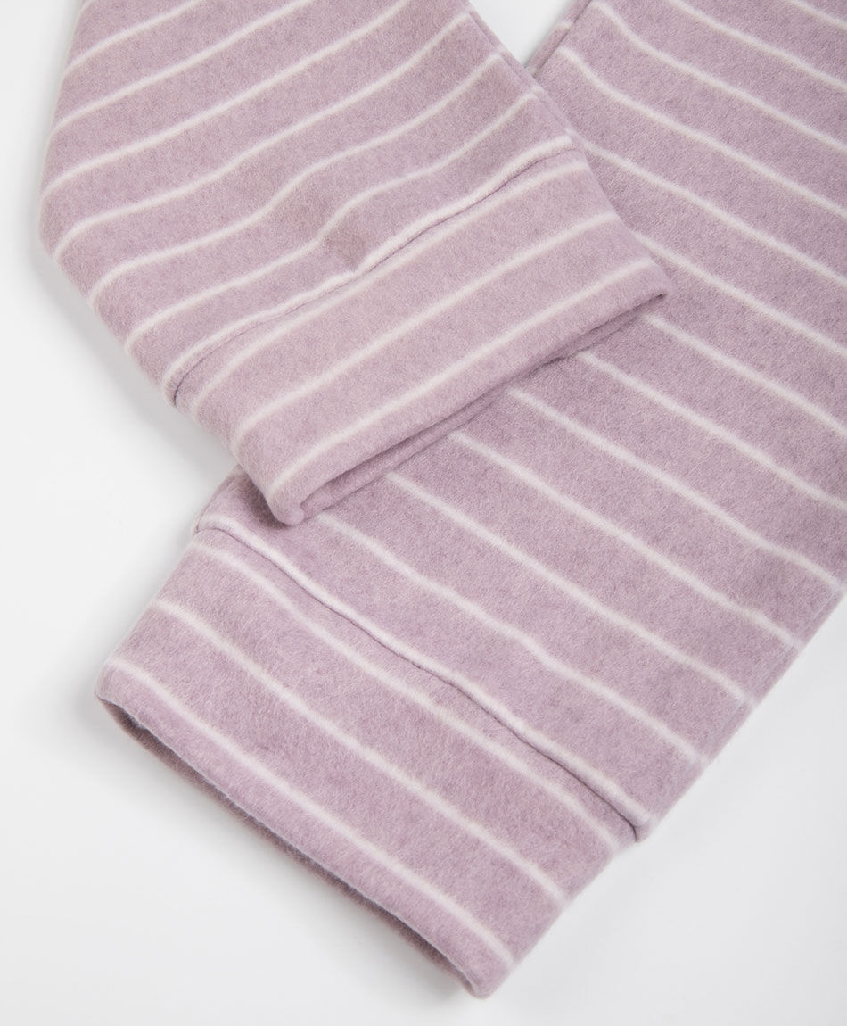 Pijama mujer micropolar botones rayas