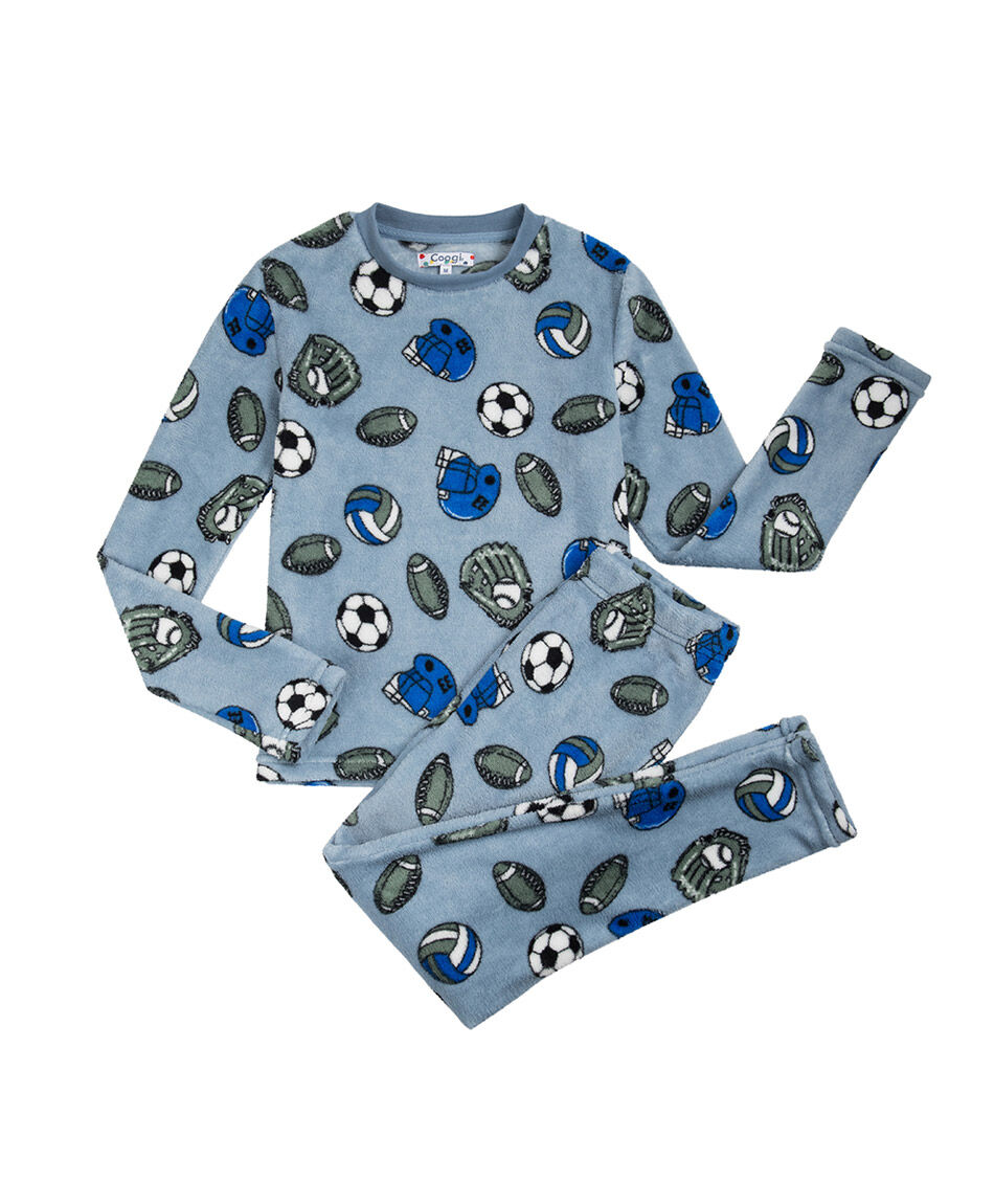 Pijama ni&ntilde;o estampado soccer