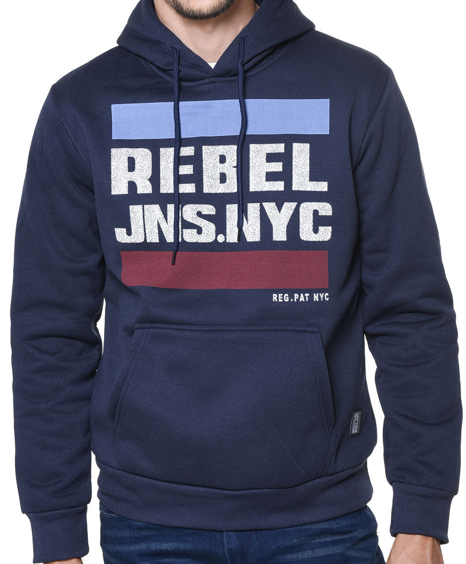 Poleron capucha print