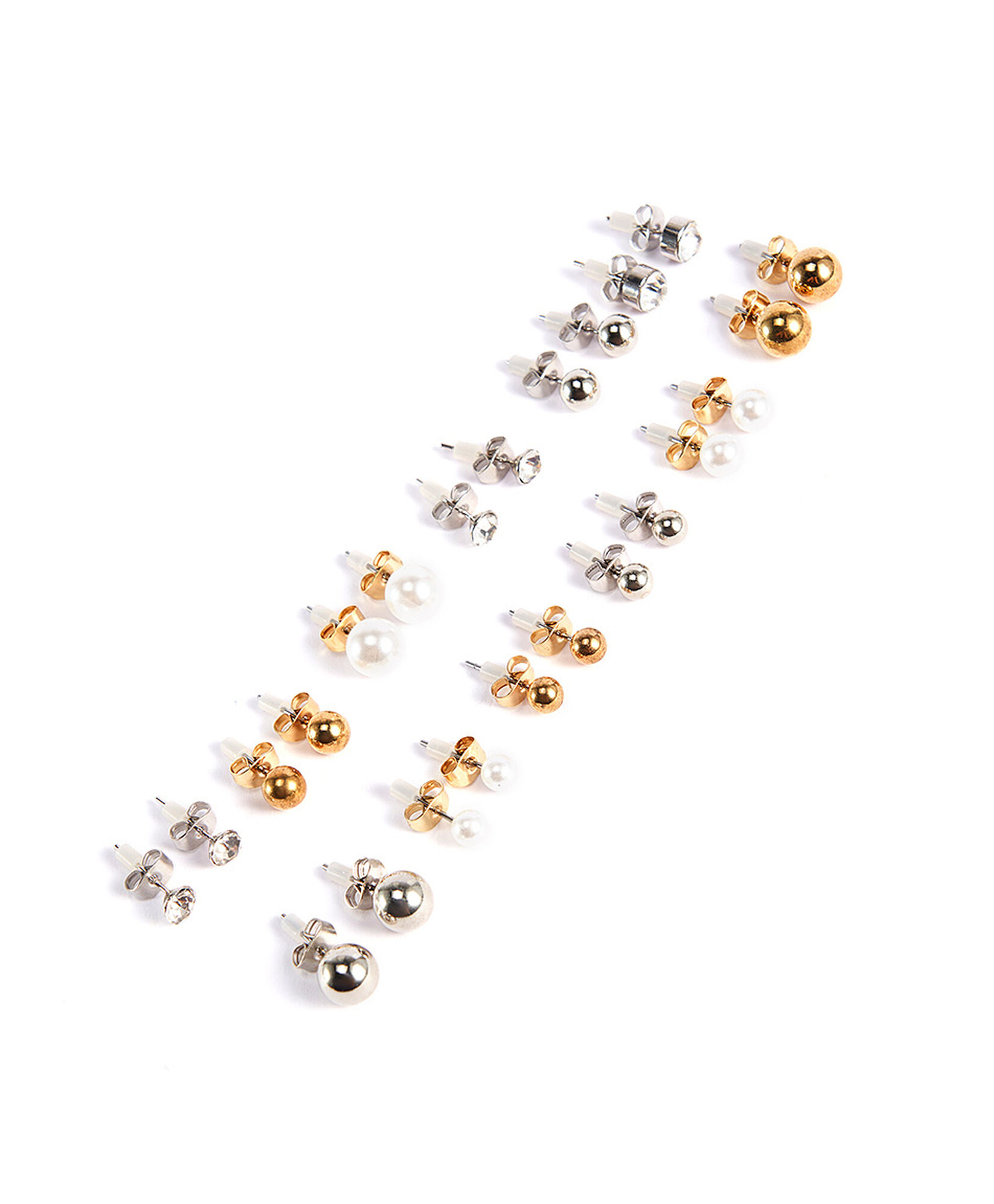 Set 12 aros mujer perlitas Set 12 aros mujer perlitas