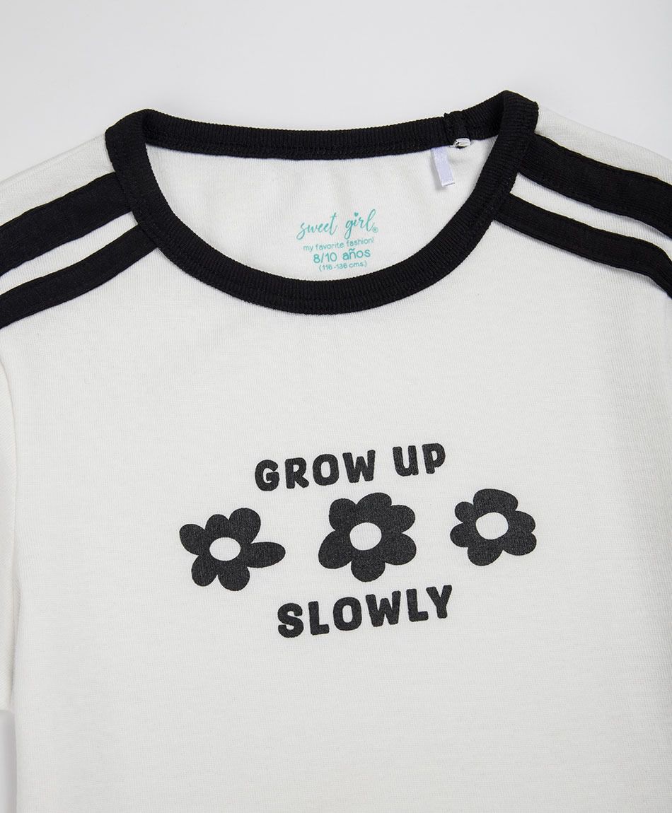 Polera ni&ntilde;a doble l&iacute;nea