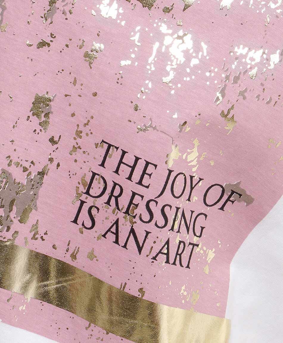 Polera mujer pink art