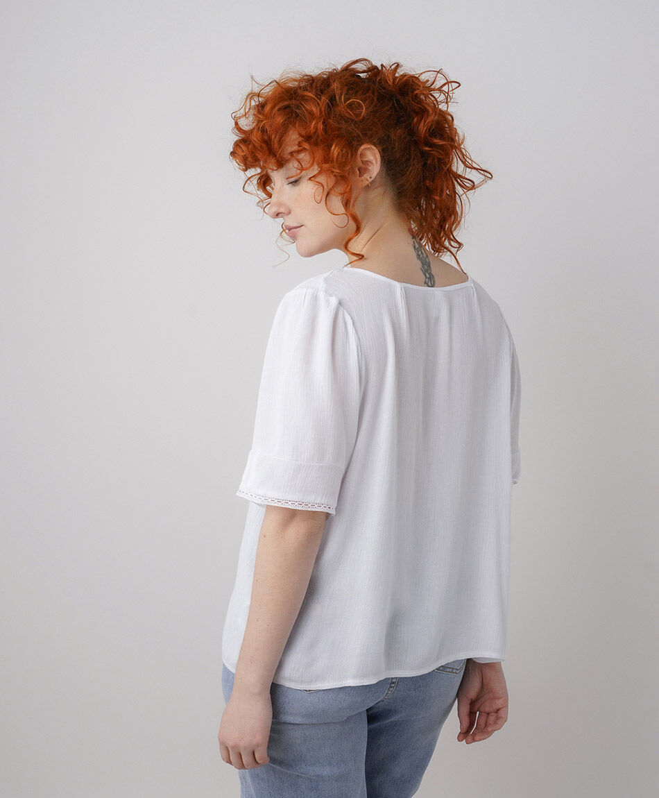 Blusa mujer rom&aacute;ntica botones