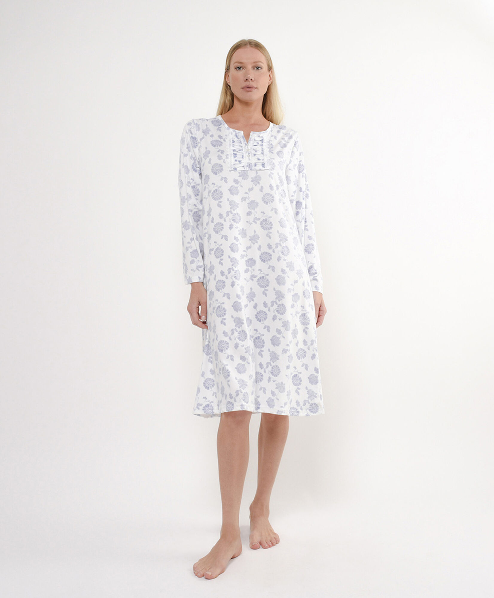 Camisa de dormir mujer florada botones Camisa de dormir mujer florada botones