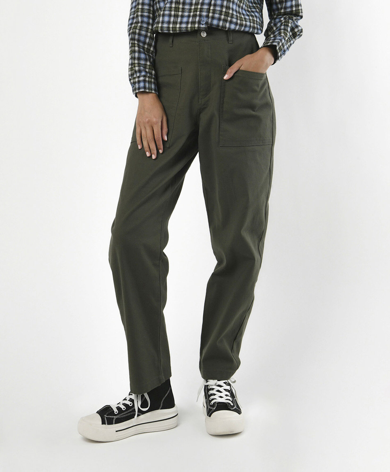 Pantalón mujer twill bolsillos Pantalón mujer twill bolsillos