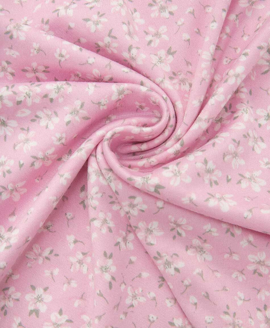 Camisa de dormir mujer floreada encaje rosado