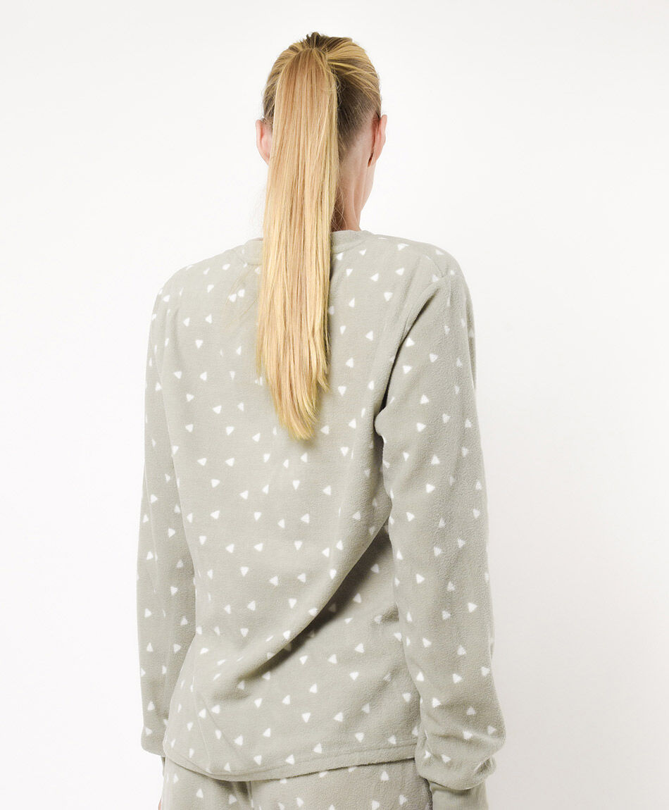 Pijama mujer micro polar tri&aacute;ngulos