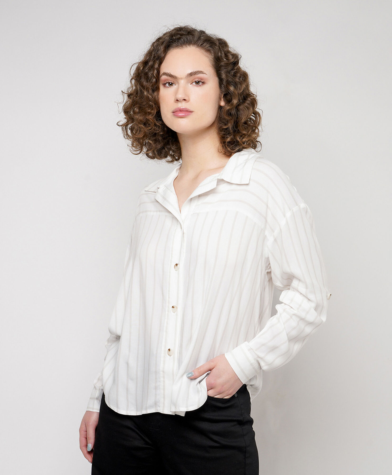 Blusa mujer líneas mix Blusa mujer líneas mix