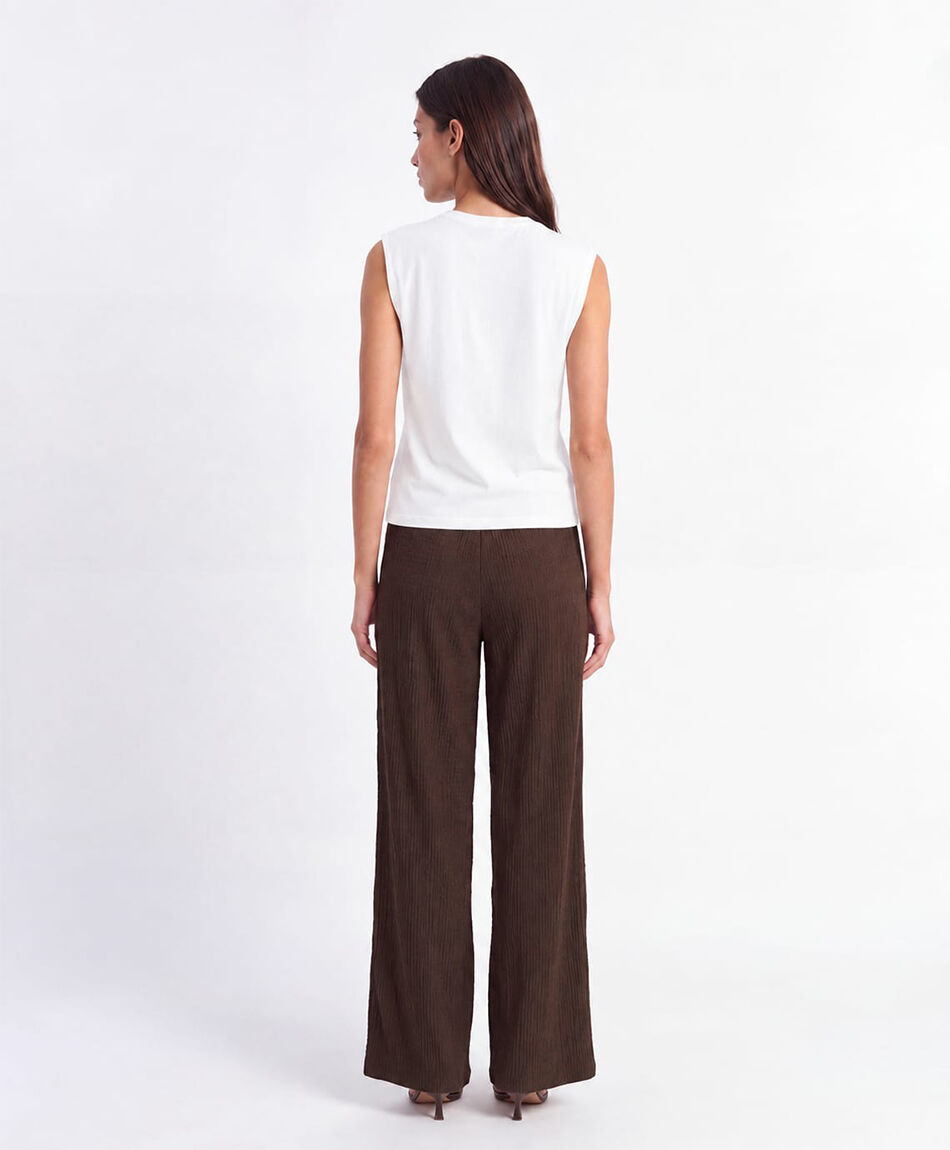 Pantal&oacute;n mujer wide textura