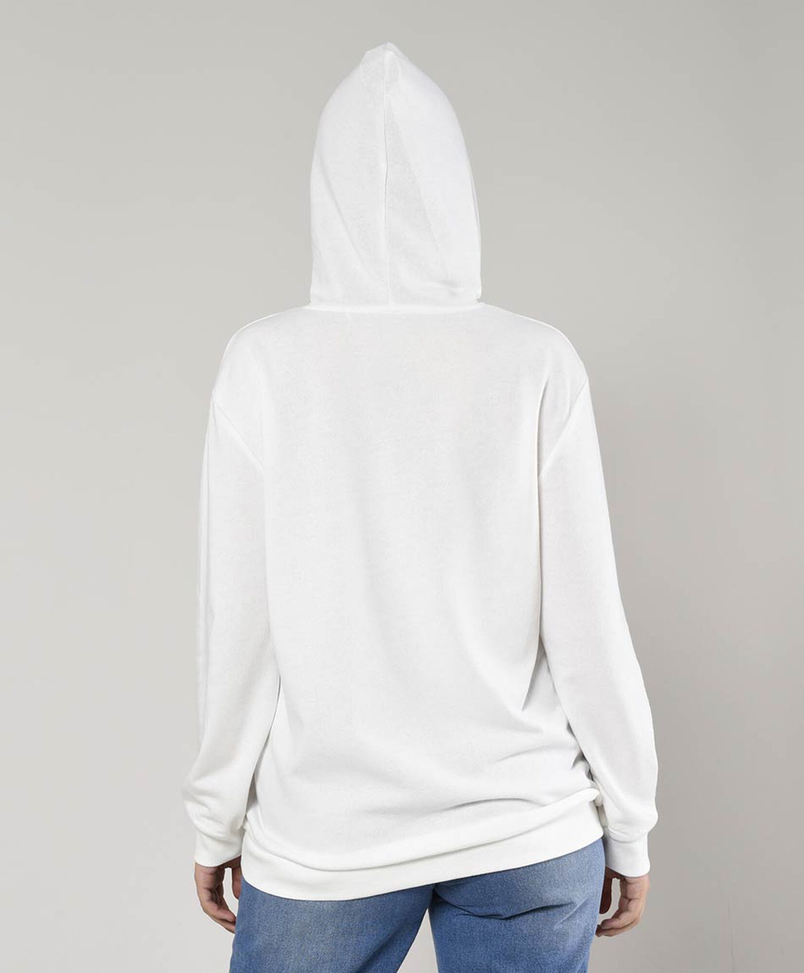 Polerón mujer estampado universitario oversize Polerón mujer estampado universitario oversize