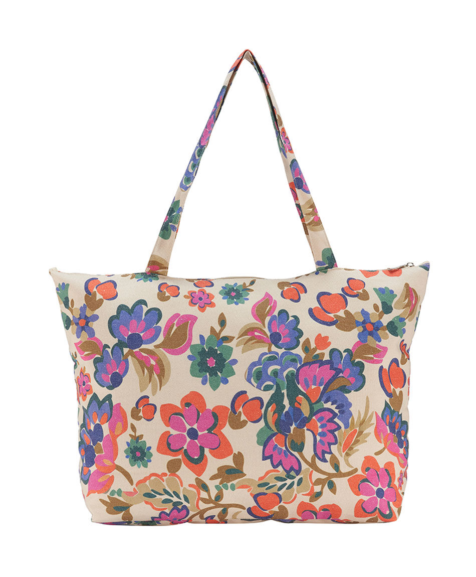 Bolso de playa mujer floreada