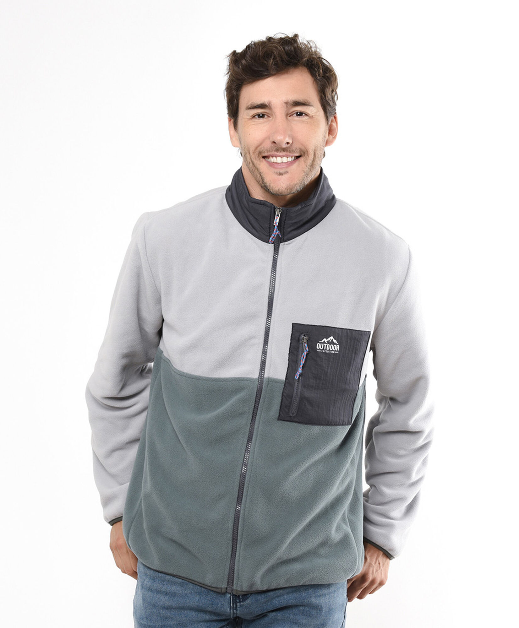 Polar hombre bicolor bolsillo Polar hombre bicolor bolsillo