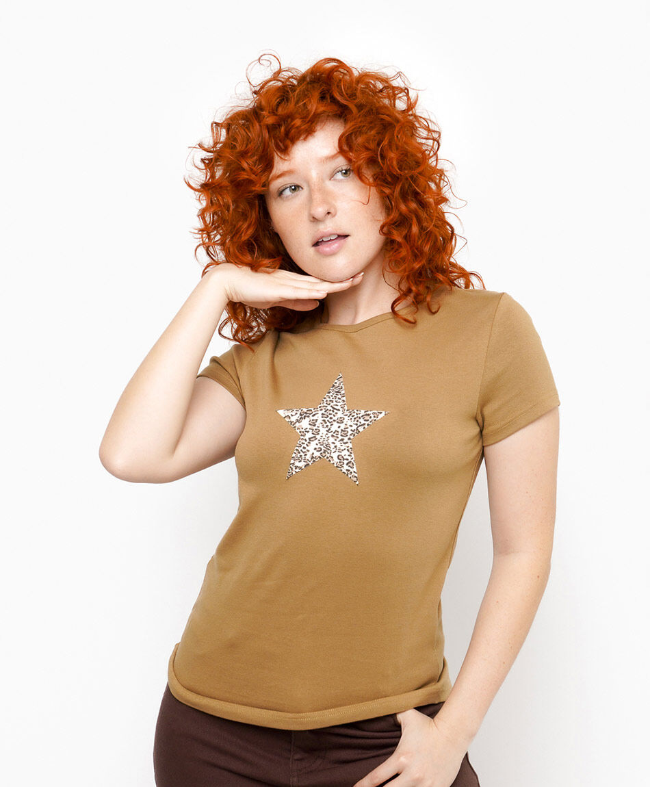 Polera mujer estampado estrella