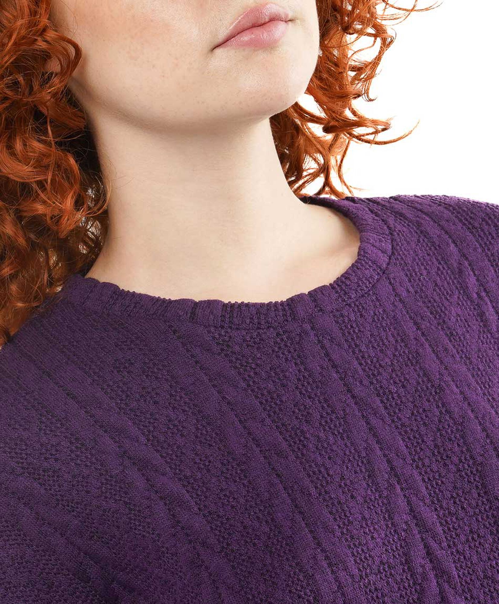Sweater mujer trenzado morado Sweater mujer trenzado morado